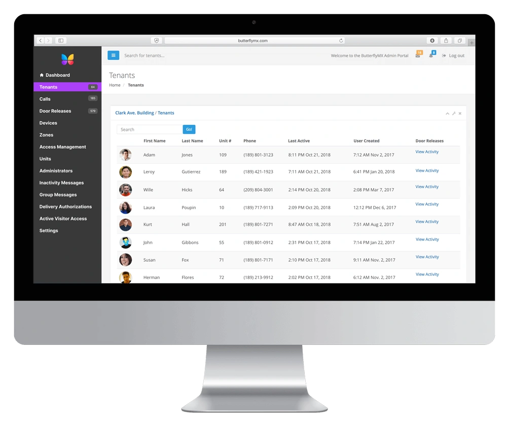 ButterflyMX Property Management Features